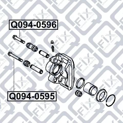 Направляюча супорту заднього, верхня Q-fix Q0940596 ціна, від 5.95 USD