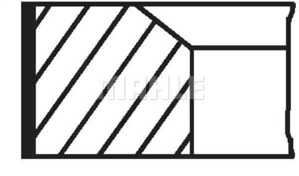 Кільця поршневі на 1 циліндр, 2-й ремонт (+0,50) Mahle Original 001RS001110N2 ціна, від 23.29 USD