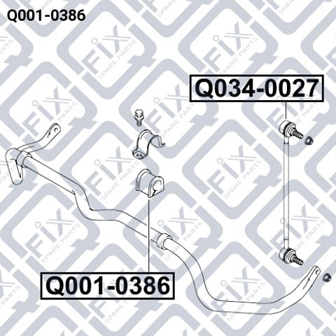 Втулка переднього стабілізатора Q0010386 Q-fix