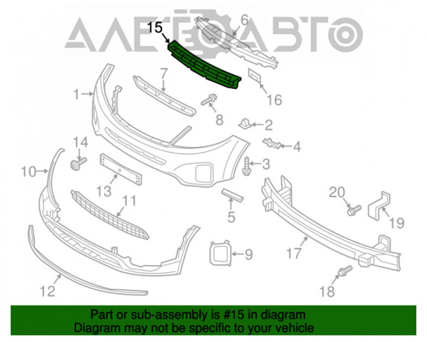 Абсорбер бампера переднього FPS FP4033945 ціна, від 13.58 USD