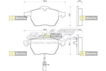 Тормозні колодки Starline SBDS088