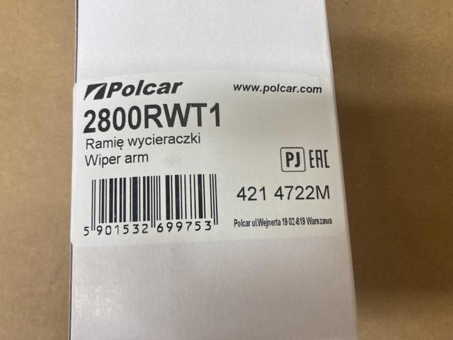 Важіль-поводок склоочисника заднього скла 2800RWT1 Polcar