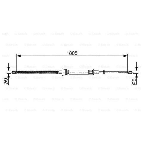 Трос ручного гальма задній, правий/лівий 1987482646 Bosch