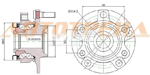ST40202JG000 SAT Маточина (передня)