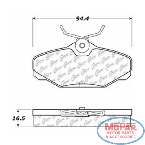 10206100 Centric Parts Колодки гальмівні задні, дискові