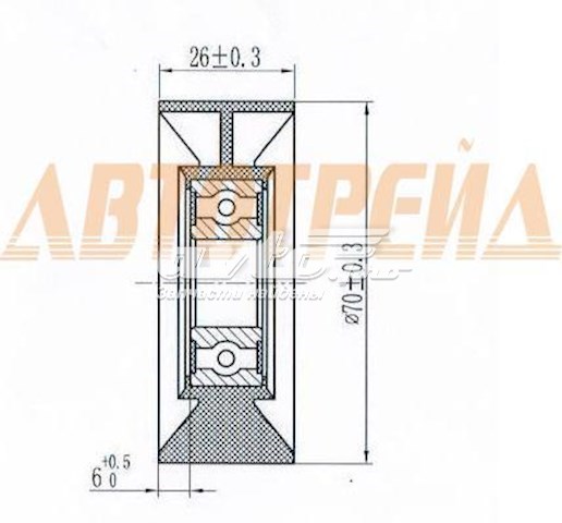ST1662022011 SAT Ролик натяжителя ременя агрегатів