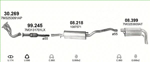 99245 Polmostrow Каталітичний нейтралізатор відпрацьованих газів