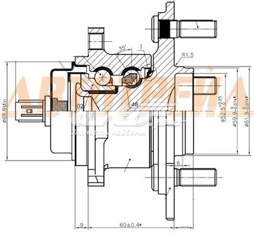 3DACF026F17CS Koyo Маточина задня
