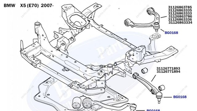 Пильник опори кульової верхньої на BMW X6 (E71)