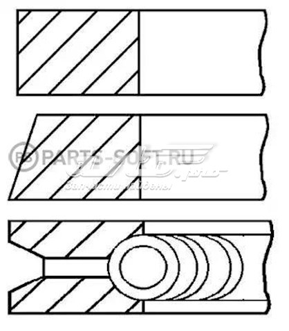 Кільця поршневі на 1 циліндр, 2-й ремонт (+0,50) GOETZE 0896180700