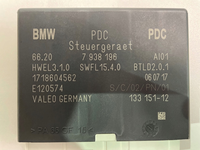 7938196 BMW Модуль (блок ЕБУ) управління парктроніком