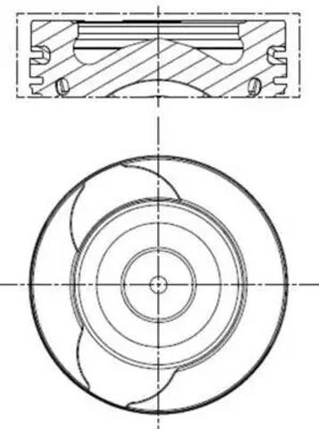 021PI00128002 Mahle Original Поршень в зборі