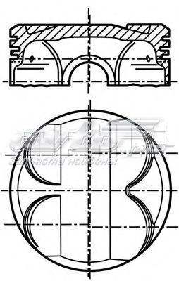 Купити 081PI00101000 Mahle Original Поршень в комплекті на 1 циліндр, STD