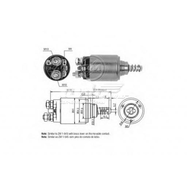 Втягуюче реле стартера ZM649 ZM