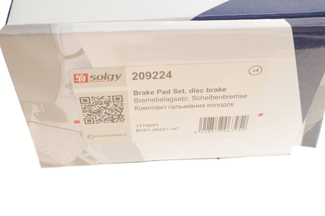 Гальмівні колодки Solgy 209224 ціна, від 23.76 USD
