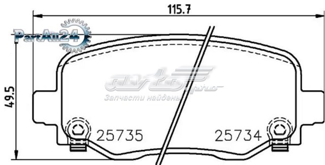 Колодки гальмові задні, дискові P37020 Brembo