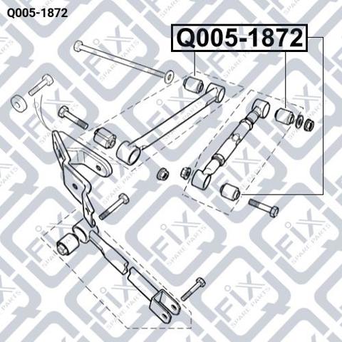 Сайлентблок задньої реактивної тяги Q-fix Q0051872 ціна, від 6.71 USD