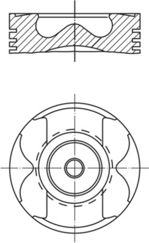 Купити 001PI00177001 Mahle Original Поршень в комплекті на 1 циліндр, 1-й ремонт (+0,25)