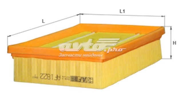 Купити AF1822 Alpha Filter Автомобільний фільтр повітря