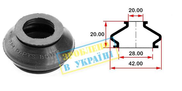 Пильник стійки стабілізатора переднього BG0113 Belgum
