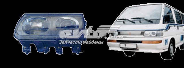Фара дальнього світла в зборі на Mitsubishi L 300  P0W, P1W, P2W