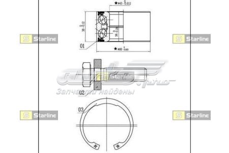 Підшипник маточини Starline SLO03449