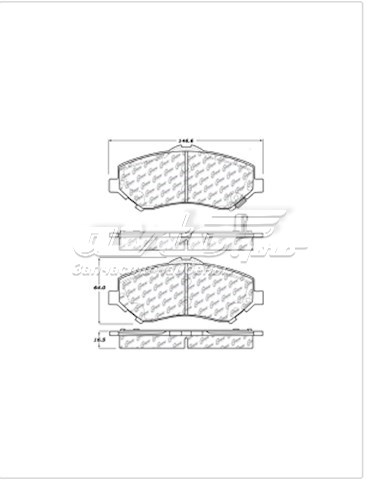 Передні тормозні колодки 10212730 Centric Parts