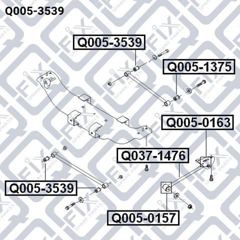 Сайлентблок заднього поперечного важеля Q-fix Q0053539 ціна, від 3.11 USD
