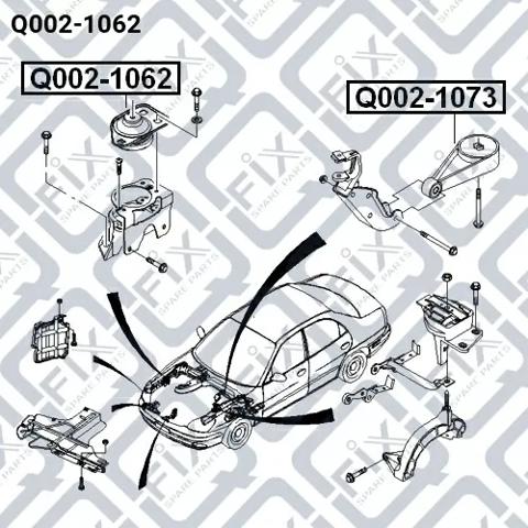Подушка (опора) двигуна, права 96308431 General Motors