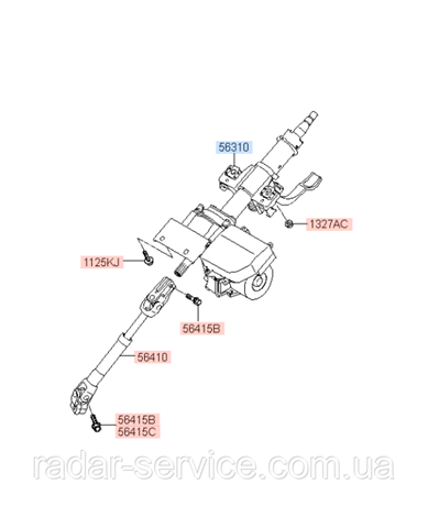Колонка рульова Hyundai/Kia 563102K210