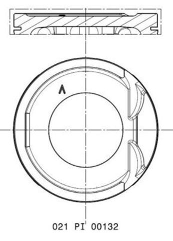 Купити 021PI00132000 Mahle Original Поршень в комплекті на 1 циліндр, STD