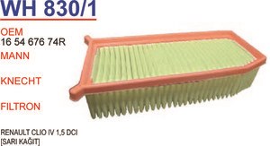 Повітряний фільтр WH8301 Wunder
