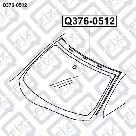 Молдинг вітрового скла Q-fix Q3760512 ціна, від 24.76 USD