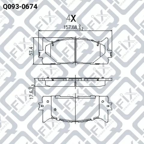 Гальмівні колодки Q-fix Q0930674 ціна, від 28.87 USD