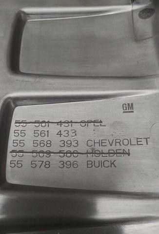 55568393 Opel Екран двигуна