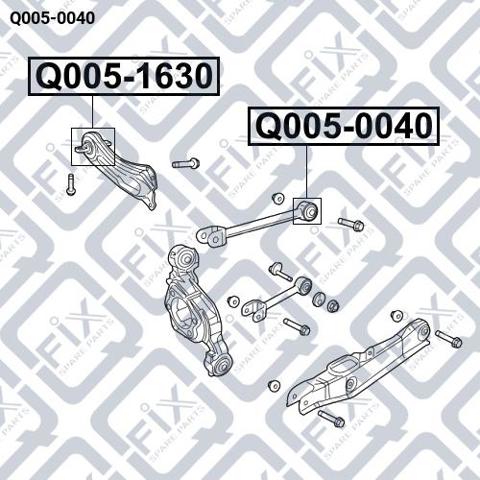 Сайлентблок заднього поперечного важеля, внутрішній Q0050040 Q-fix