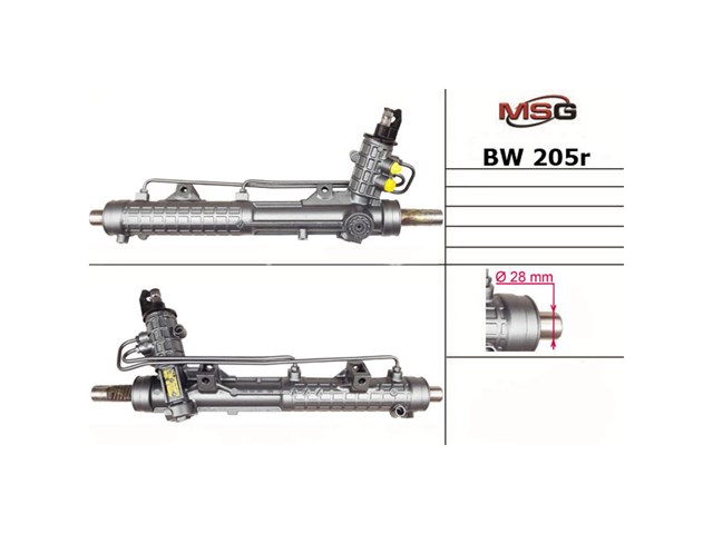 BW205R MSG Рейковий рульовий механізм