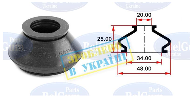 BG0114 Belgum Пильник опори кульової нижній
