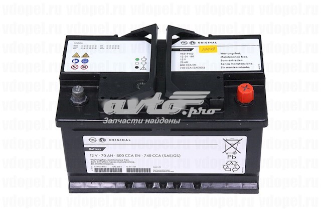 Купити Акумулятор General Motors 74 А/г (95519152)