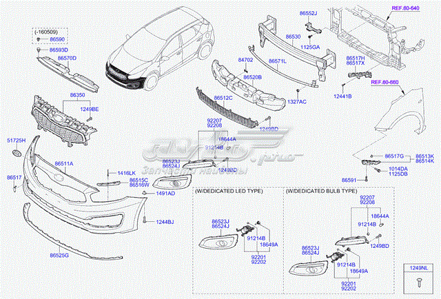 86570A2000 Hyundai/Kia накладка верхня передньої панелі/супорту радіатора