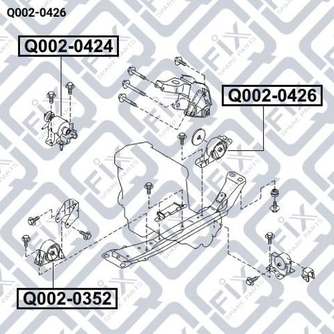 Опора двигуна задня Q-fix Q0020426