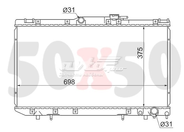 Радіатор охолодження двигуна TY0002CT190 SAT