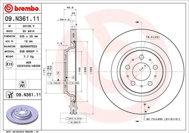 Задні дискові гальма Power Stop AR84007XPR ціна, від 62.24 USD