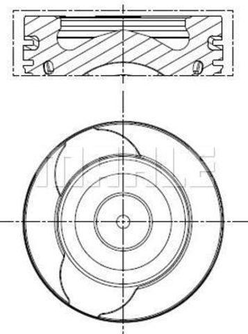 Поршень в комплекті на 1 циліндр, 2-й ремонт (+0,50) 021PI00128002 Mahle Original