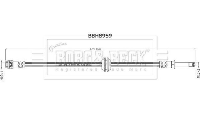 Шланг гальмівний задній BBH8959 Borg&beck