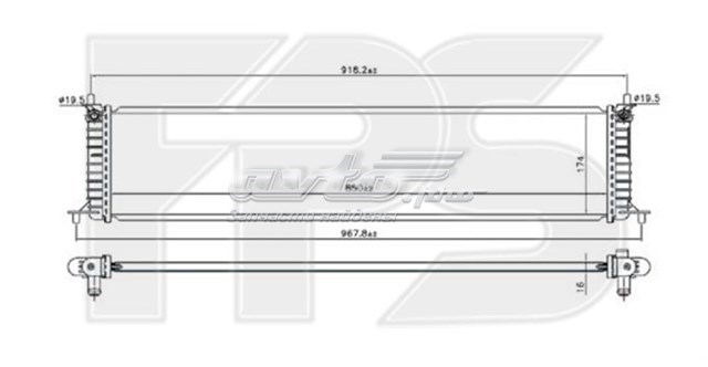 Радіатор охолодження двигуна FP85A794X FPS