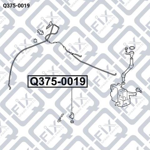 Насос-двигун омивача скла, заднього Q3750019 Q-fix