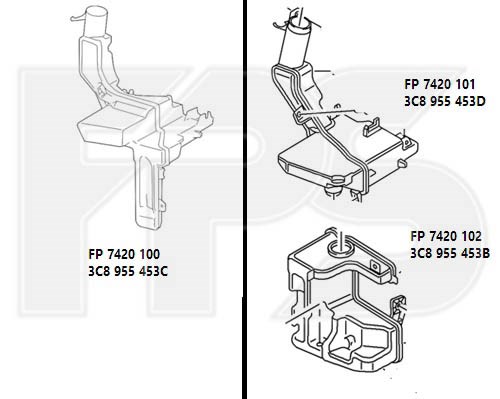 Бачок омивача лобового скла FPS FP7420101 ціна, від 29.65 USD