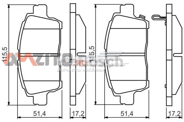 Колодки гальмівні передні, дискові 0986495242 Bosch