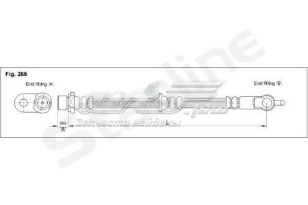Шланг гальмівний передній, правий HAEB1275 Starline